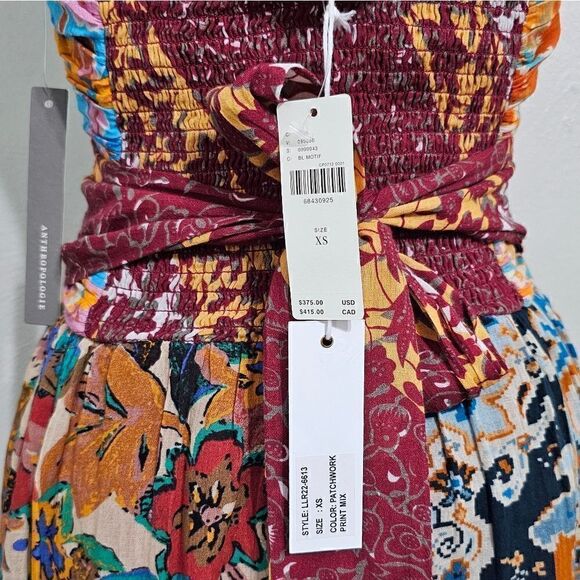 Love The Label Anthropologie Ivy Printed Patchwork Halter Maxi Dress Size XS NWT - Picture 12 of 12